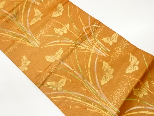 JAPANESE NAGOYA OBI / WOVEN BUTTERFLY